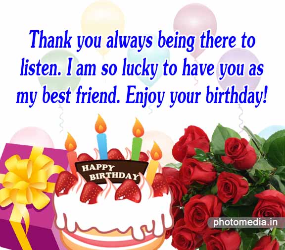 happy birthday best friend shayari image