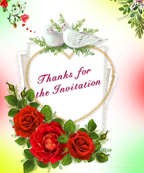 thanks for invitation message