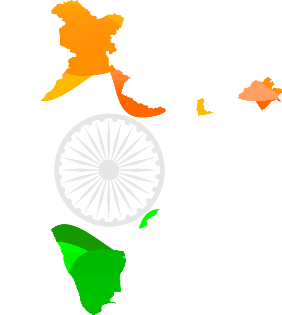 india map with ashok chakra